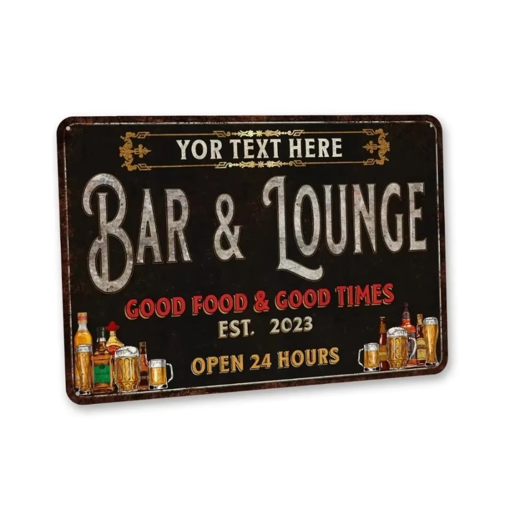 ป้ายโลหะติดผนังแบบปรับแต่งข้อค - Home Bar Lounge บทวิจารณ์และราคา
